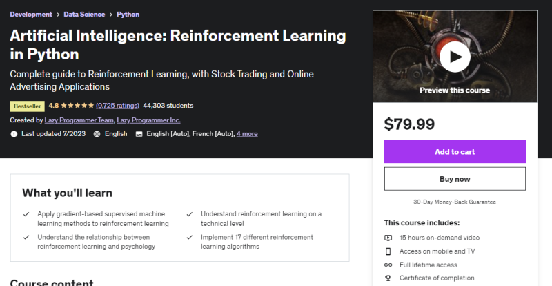 Reinforcement Learning in Python